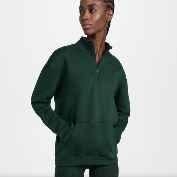 Beyond Yoga Forest Green Recharge Pullover Fleece Sweatshirt - Picture 1 of 5